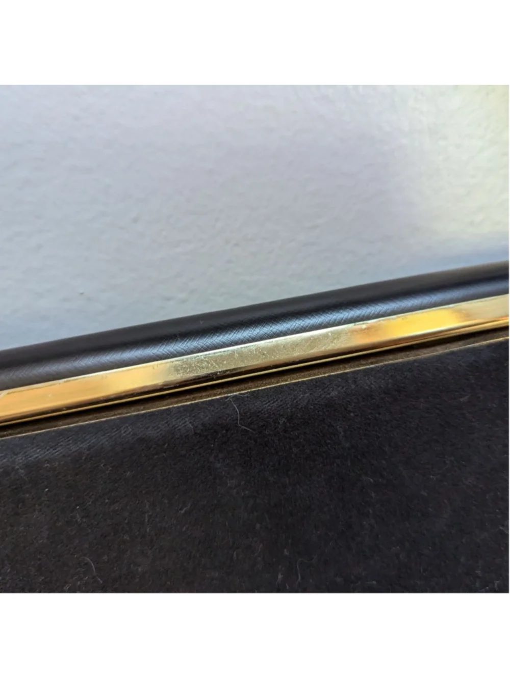 Caron of Houston Vintage Black Bejeweled Cornucopia Clutch